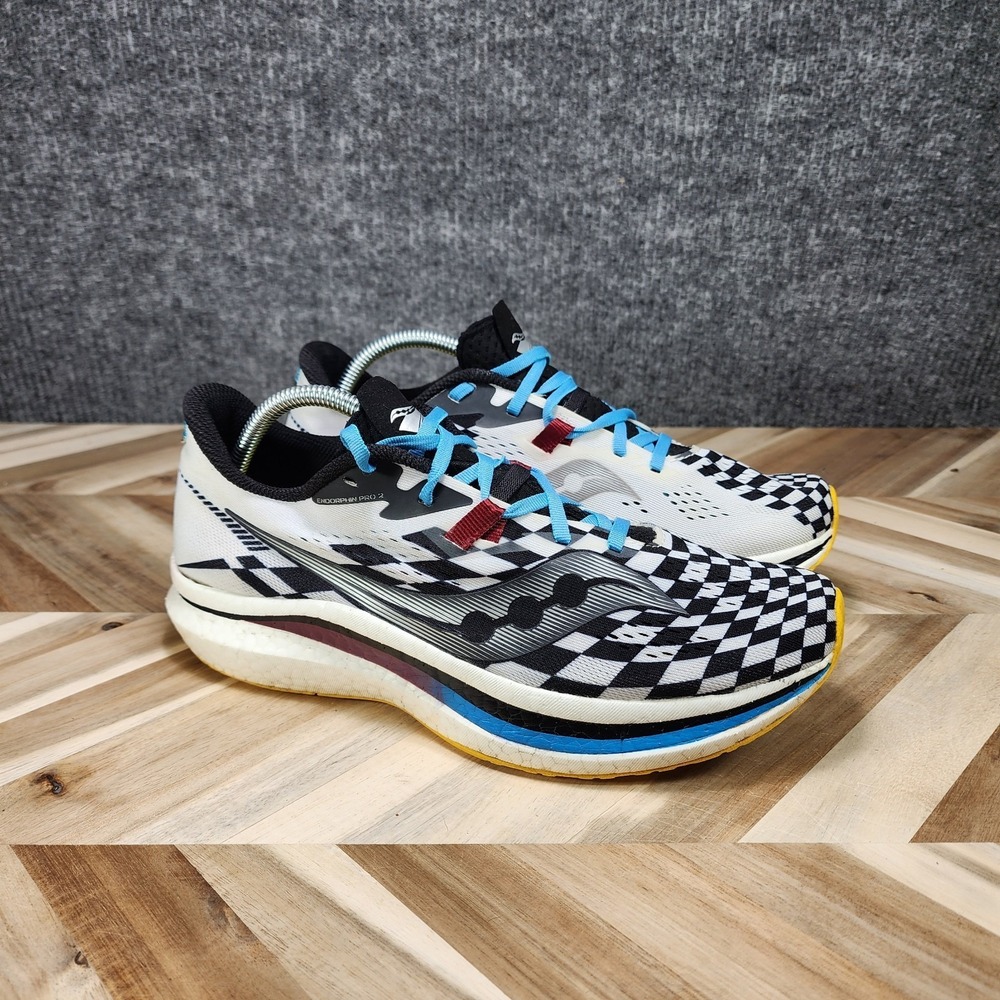 Saucony Endorphin Pro 2 S20687-40 Checkered Running Shoes Mens Size 10